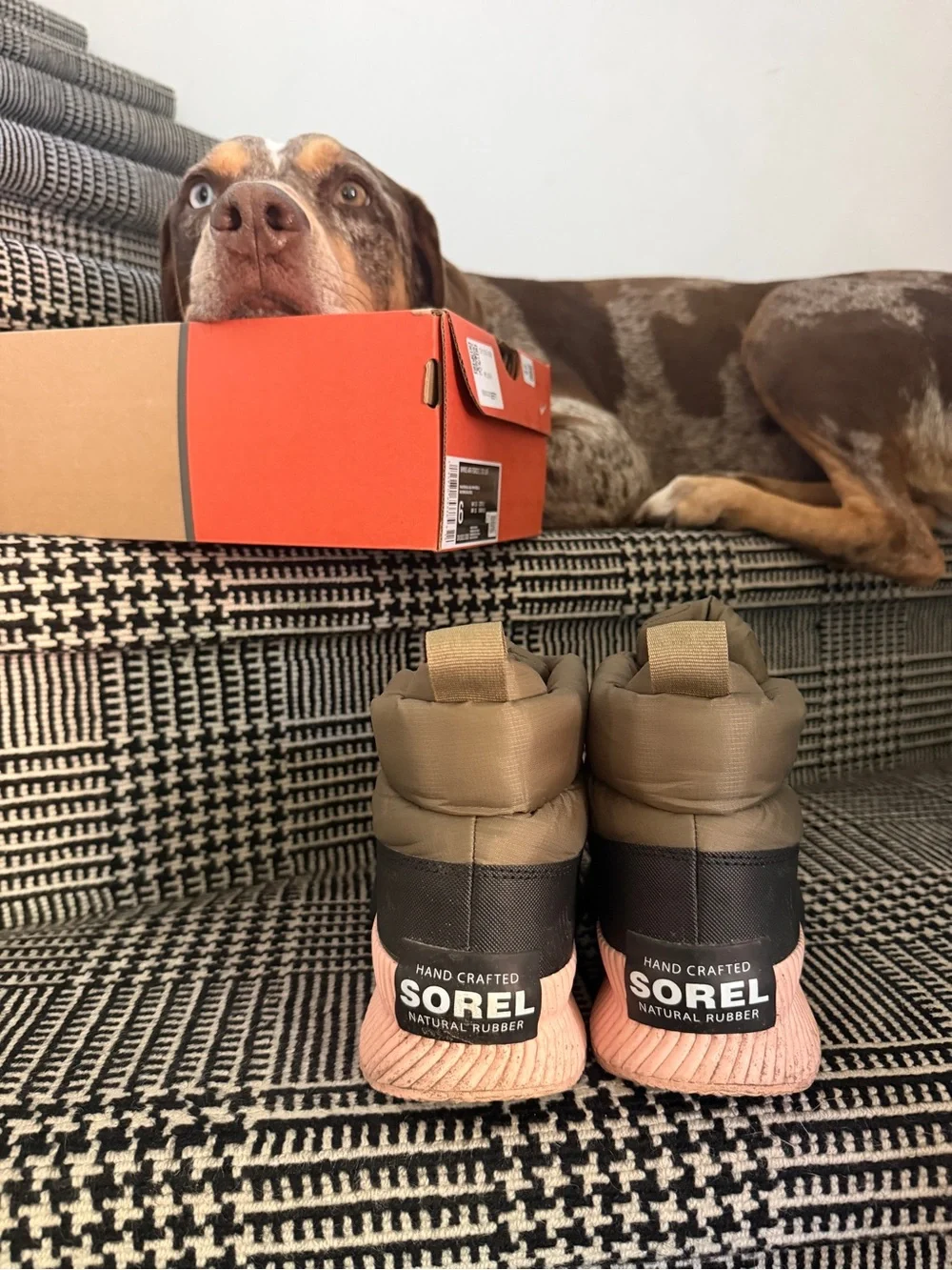 Sorel Olive Green Slip-On Boots - Durable Outdoor ”Out N About”